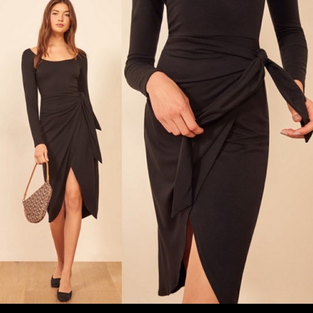 Reformation Elisa Dress in Black